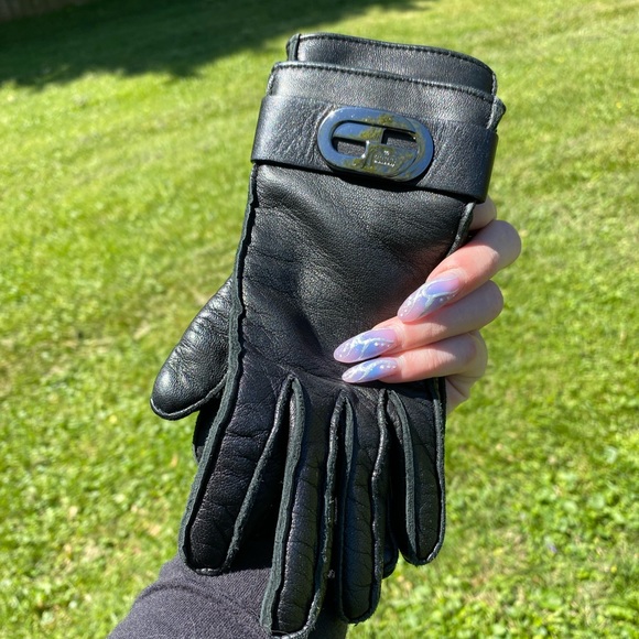 Gucci black leather gloves - Picture 1 of 16